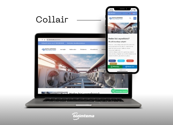 Havalandırma Sanayi Firma Web Paketi Collair