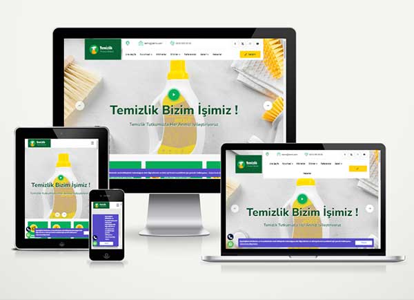 Temizlik Şirketi Web Site Vintage